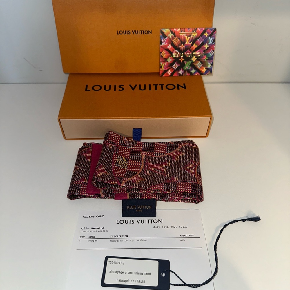 Louis Vuitton Pop Bandeau Scarf LV Monogram